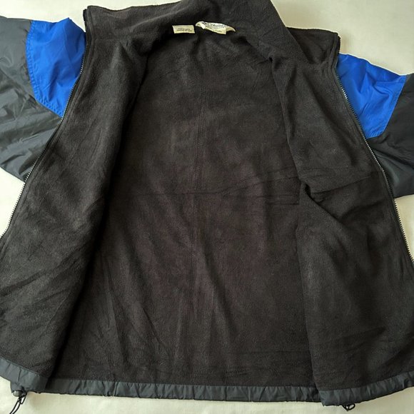 Columbia Men's Black & Blue Long-Sleeve Jacket Angled Zip Pockets Size Large - Picture 7 of 10